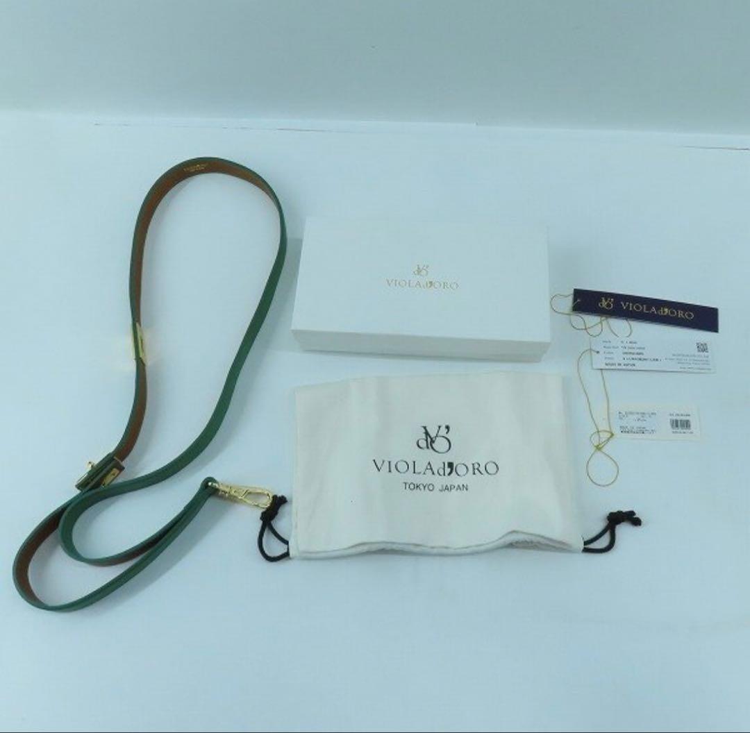 VIOLAd'ORO ヴィオラドーロ スマホショルダーストラップ グリーン　美品