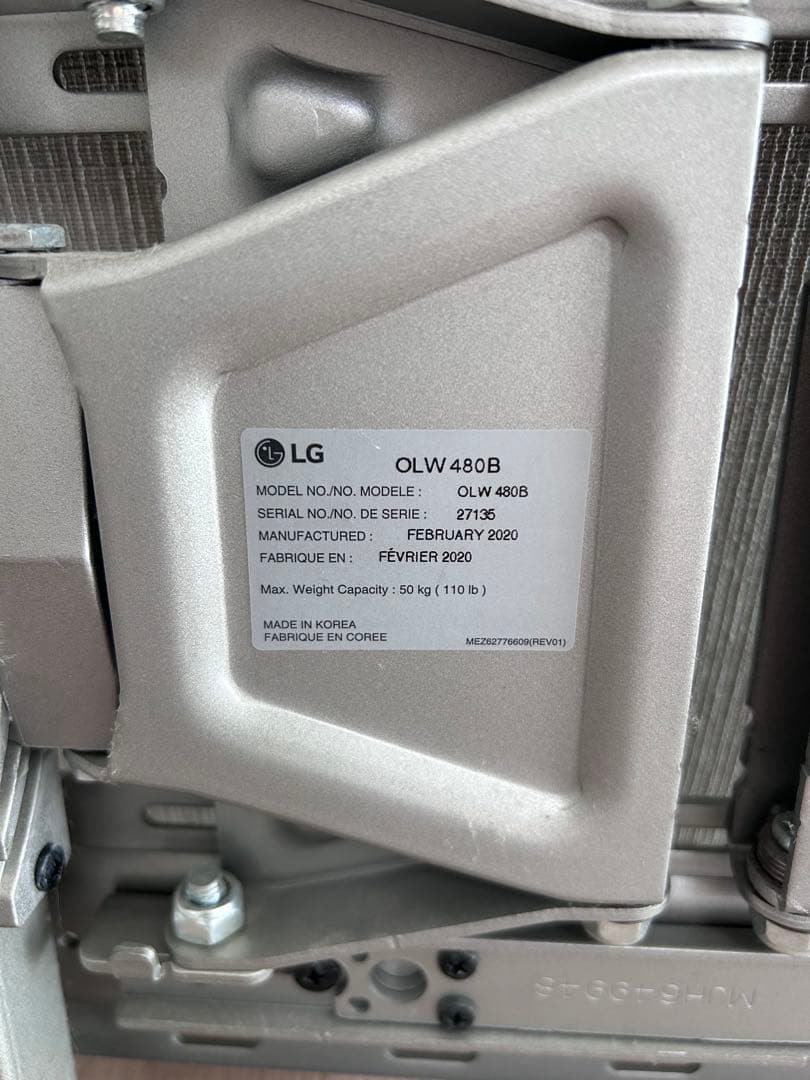 LG OLW480B テレビマウント 最大耐荷重50kg