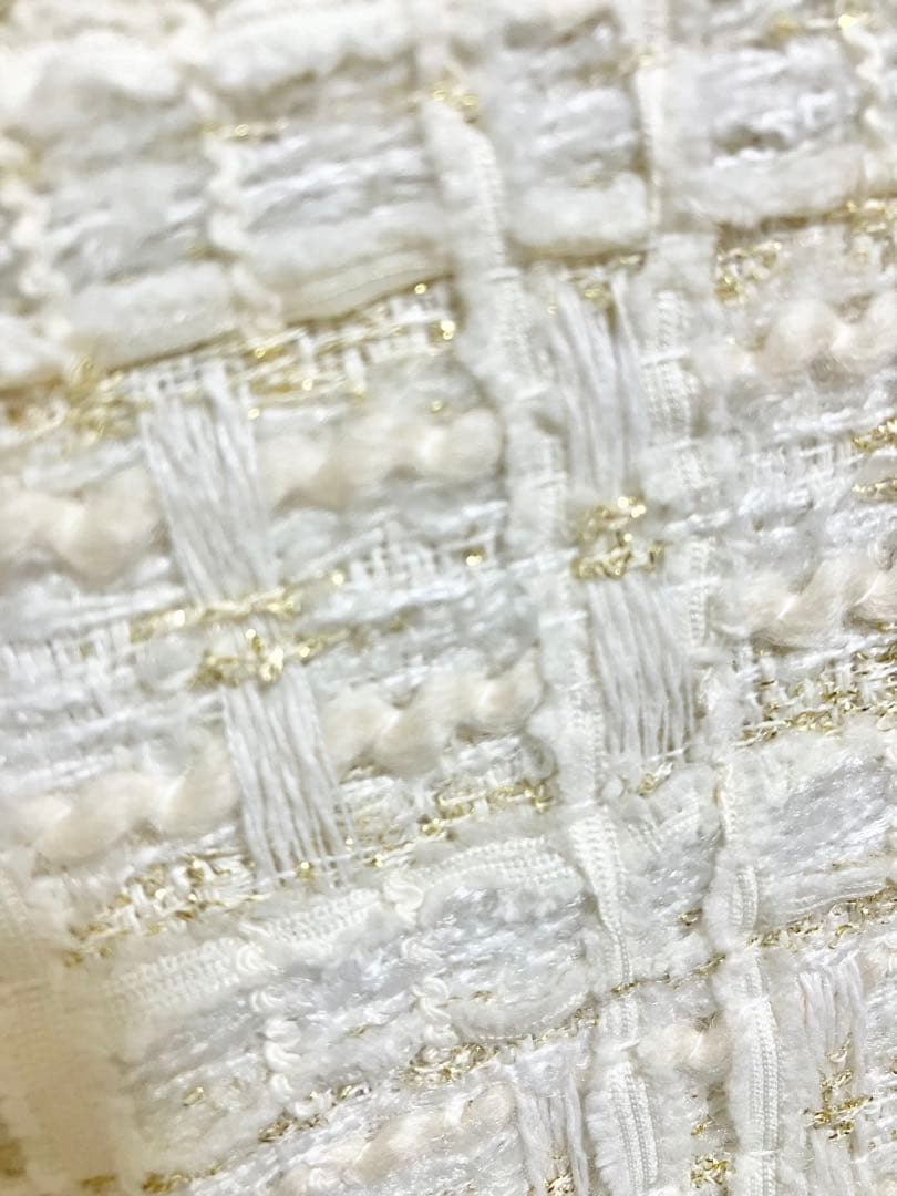 新品未使用　タグ付⭐︎ダーマ　ファンシーツィード　パール調ボタン　使いジレ　11