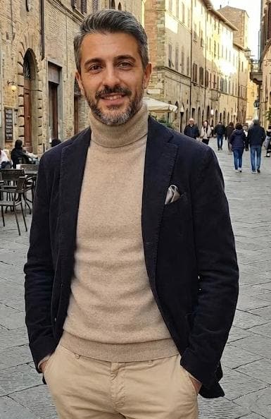 ラルディーニ テーラードジャケット 46 モールスキン 本切羽 ネイビー