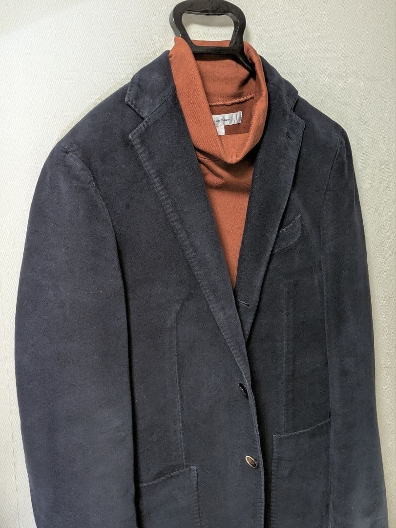 ラルディーニ テーラードジャケット 46 モールスキン 本切羽 ネイビー