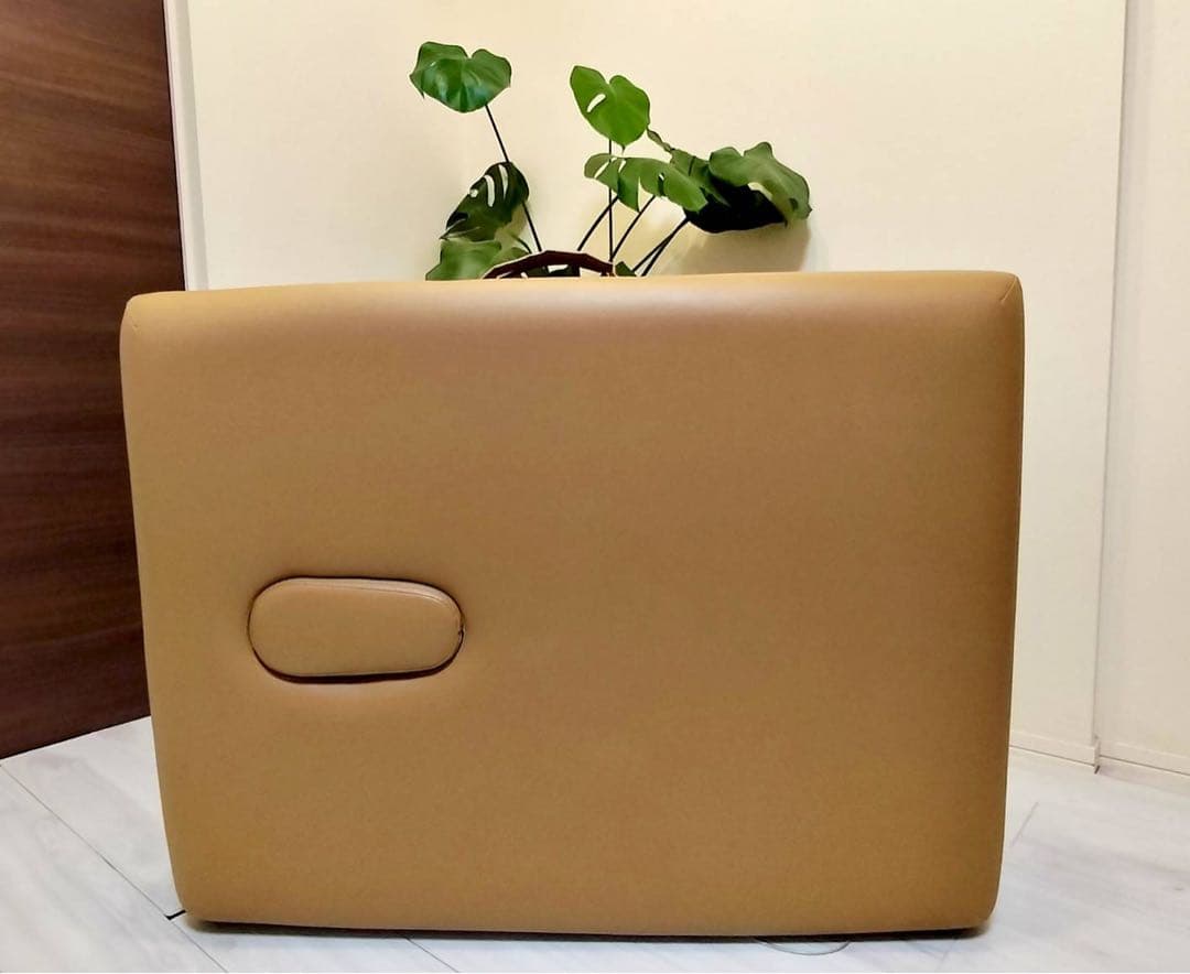 折りたたみ マッサージベッド 茶 ベージュ