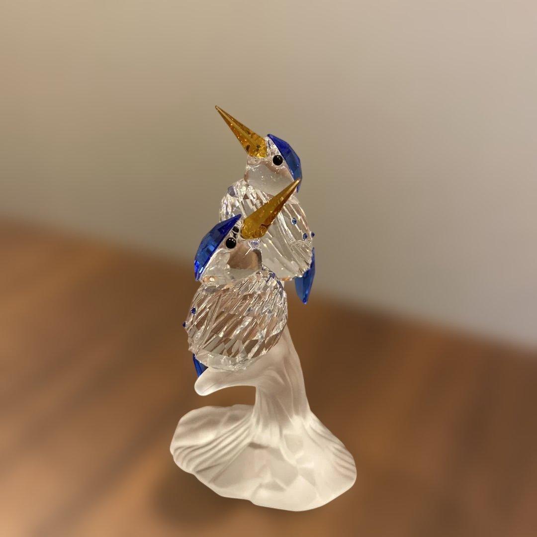スワロフスキー置物　鳥　カワセミ