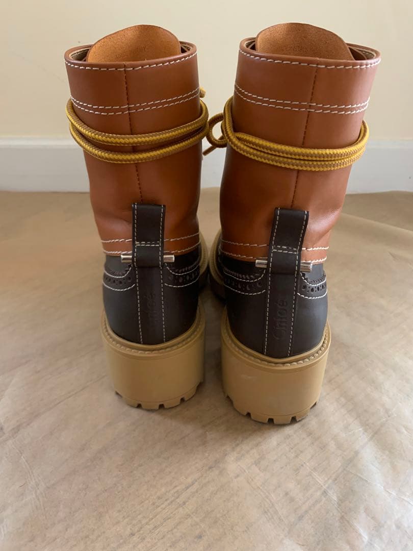 美品　Chloe クロエ　レースアップブーツ　24.5センチ