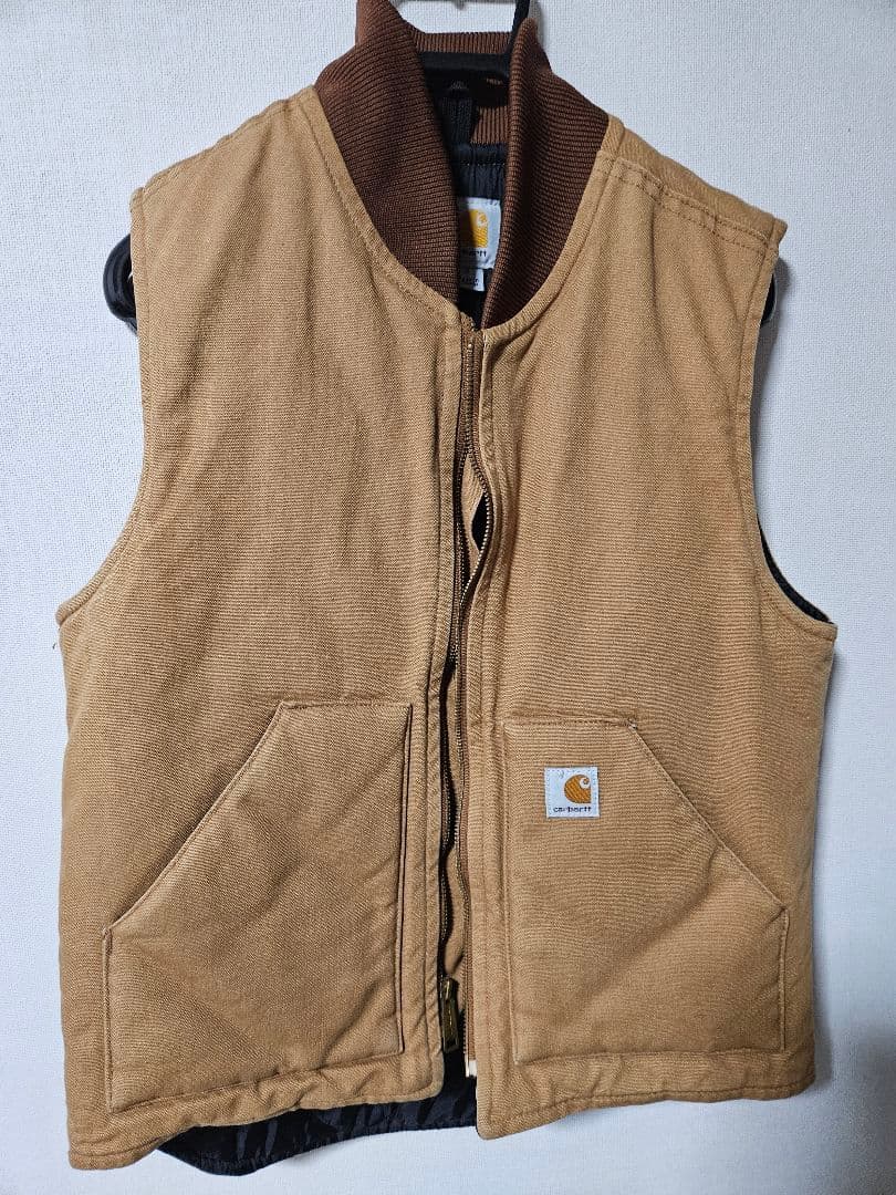 Carhartt カーハート ダック素材中綿ベスト S ブラウン
