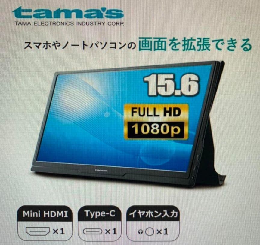 ぽ*ん様 新品・未使用☆モバイルディスプレイ15.6型　多摩電子工業　TSK12