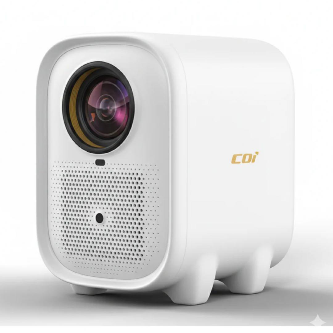 Netflix対応 超小型プロジェクター COI ホワイト 高画質 コンパクト