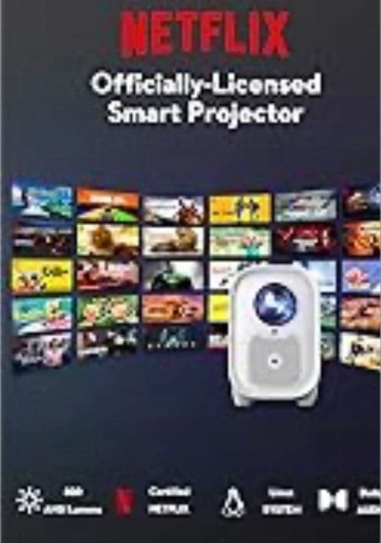 Netflix対応 超小型プロジェクター COI ホワイト 高画質 コンパクト