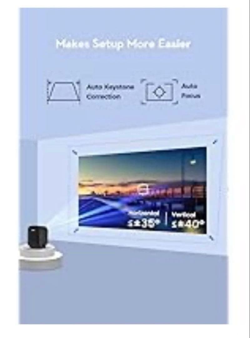 Netflix対応 超小型プロジェクター COI ホワイト 高画質 コンパクト