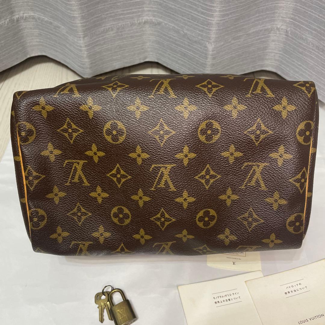 LOUIS VUITTON スピーディ 25 モノグラム ハンドバッグ 鍵付き