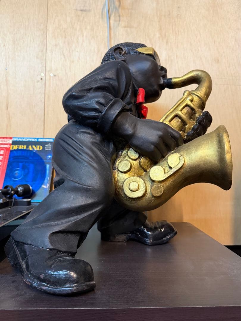 大型黒人 サックス 人形 、JAZZ奏者圧巻❗️ 入手困難な珍品