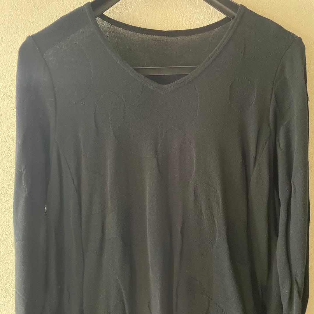 今月末出品終了　ヨーガンレール　カットソーワンピース　ブラック