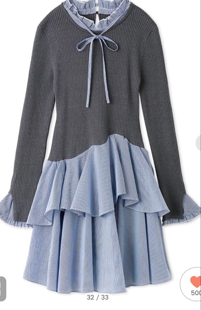 【最終値下げ】SNIDEL Sustainableドッキングミニニットワンピース