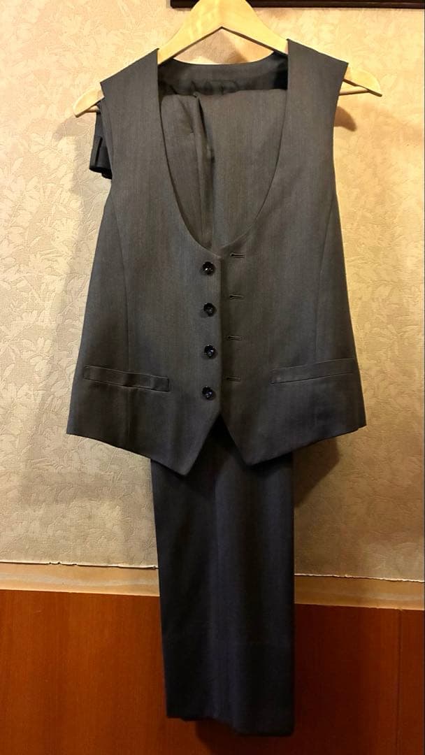 【ほぼ新品】P.S.F.A メンズスーツ ダークグレー(暗灰色) Y6 3ピース