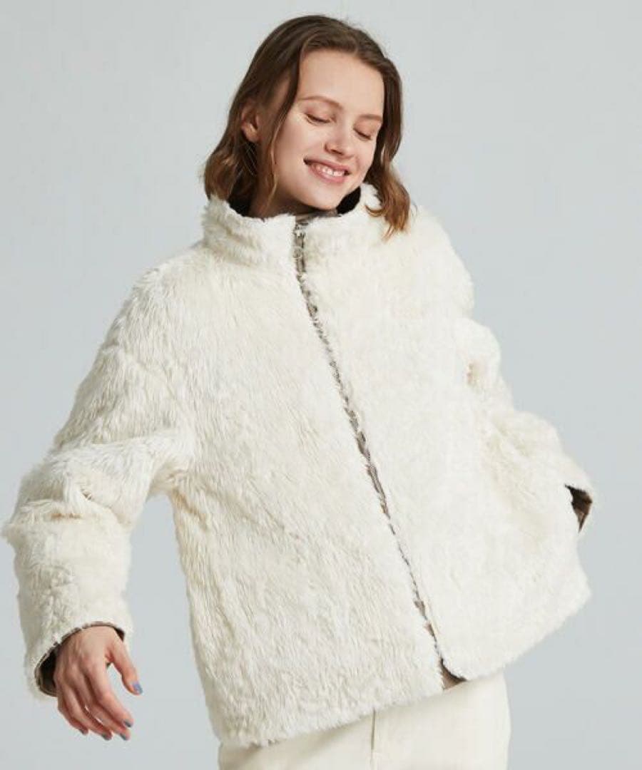 トゥモローランド　ポリエステルツイルリバーシブルショートモッズコート