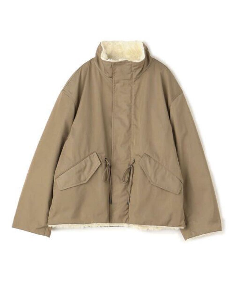 トゥモローランド　ポリエステルツイルリバーシブルショートモッズコート
