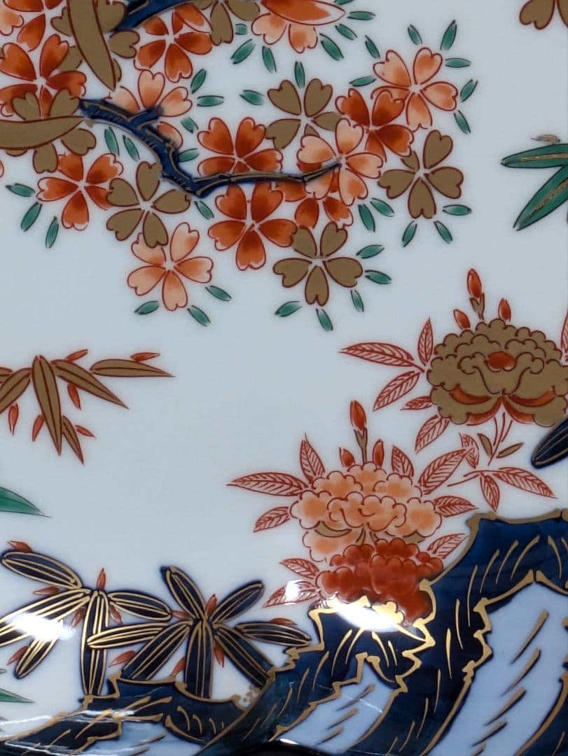 ketty　波佐見焼　林九郎作　梅型金彩鳳凰花模様　スタンド付　未使用美品