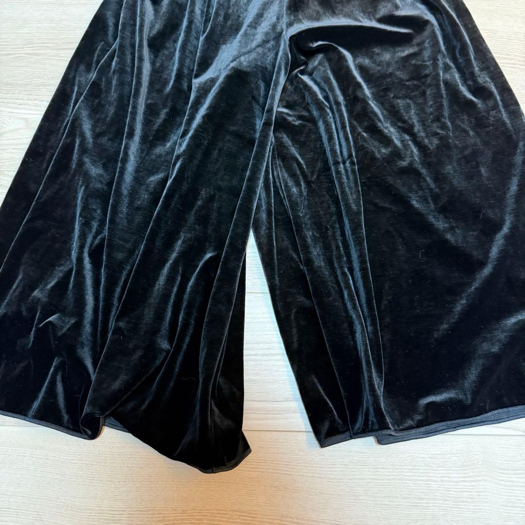 デイジーリン フォクシー FOXEY 黒 ベルベット ガウチョパンツ 38