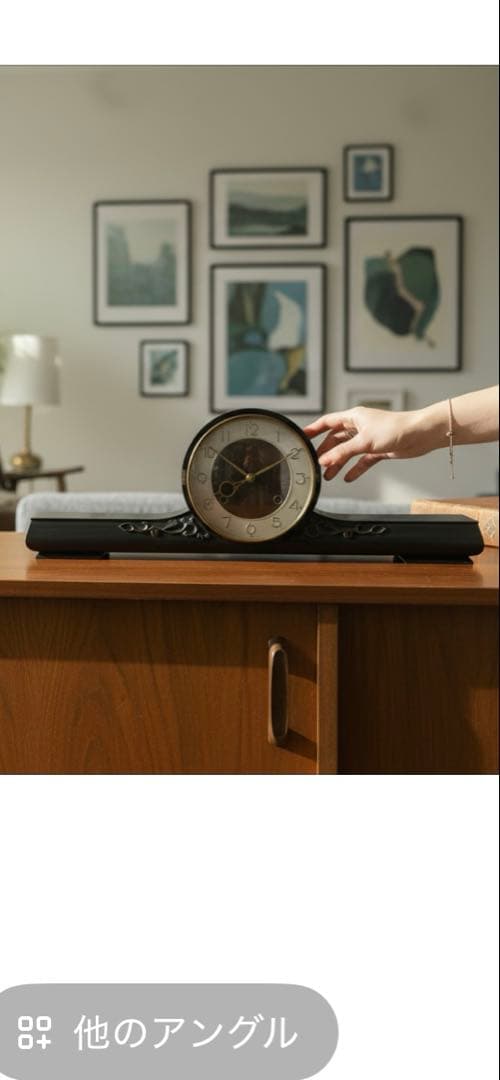 クラシックデザイン 置時計 木製　振り子時計　ゼンマイ式