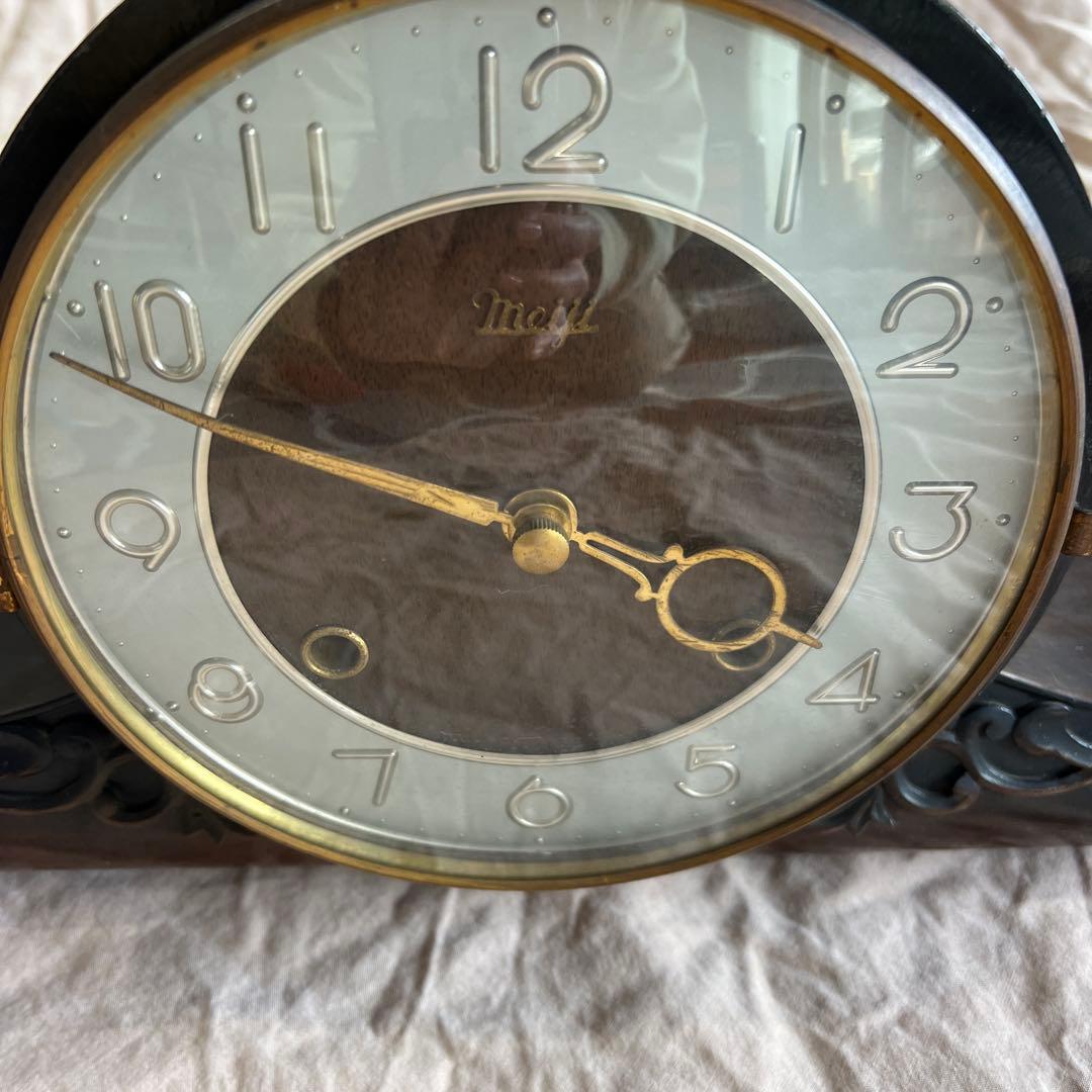 クラシックデザイン 置時計 木製　振り子時計　ゼンマイ式