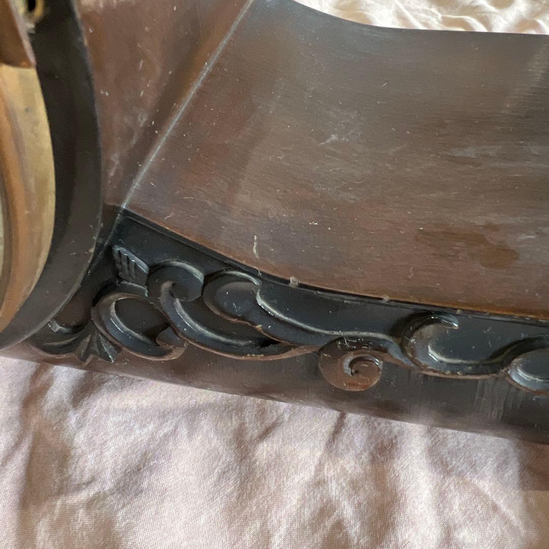 クラシックデザイン 置時計 木製　振り子時計　ゼンマイ式