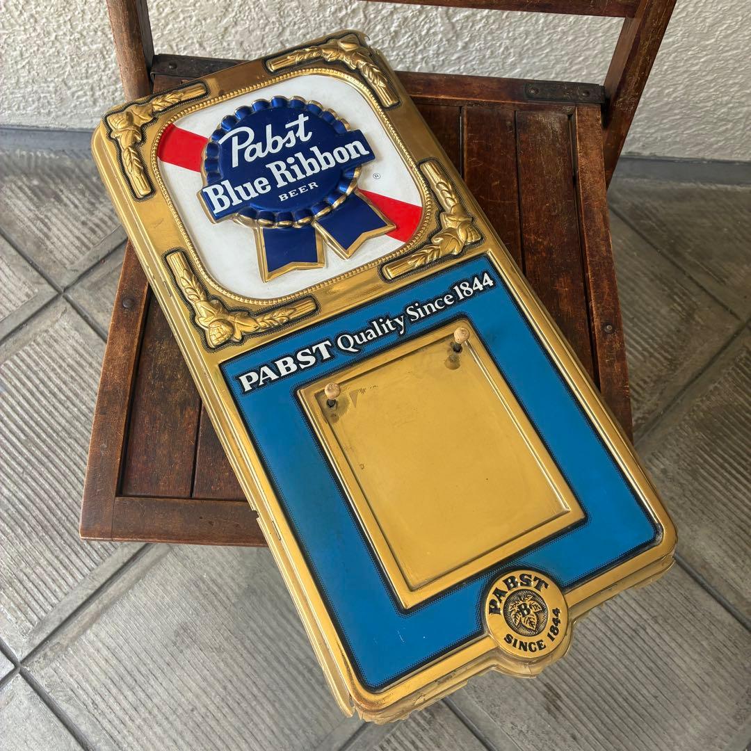 70s〜Pabst blue ribbonアメリカアンティークUSA看板Beer