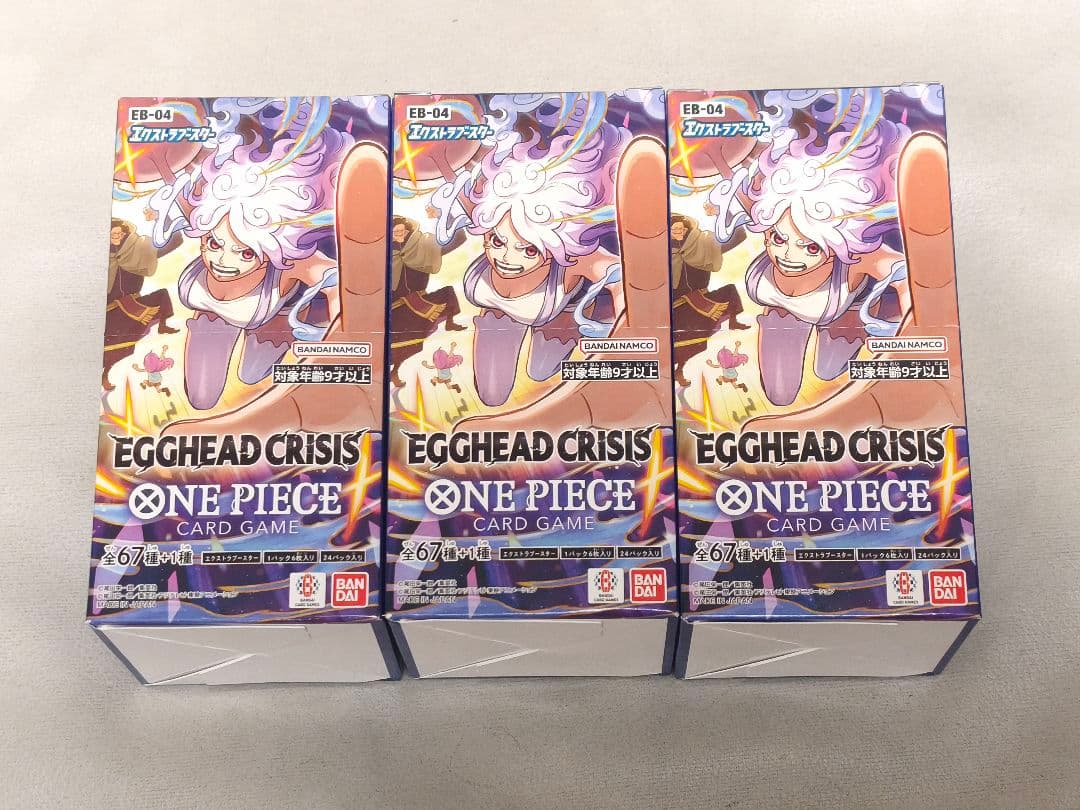 ワンピースカード エッグヘッドクライシス 3BOX 未開封シール付き