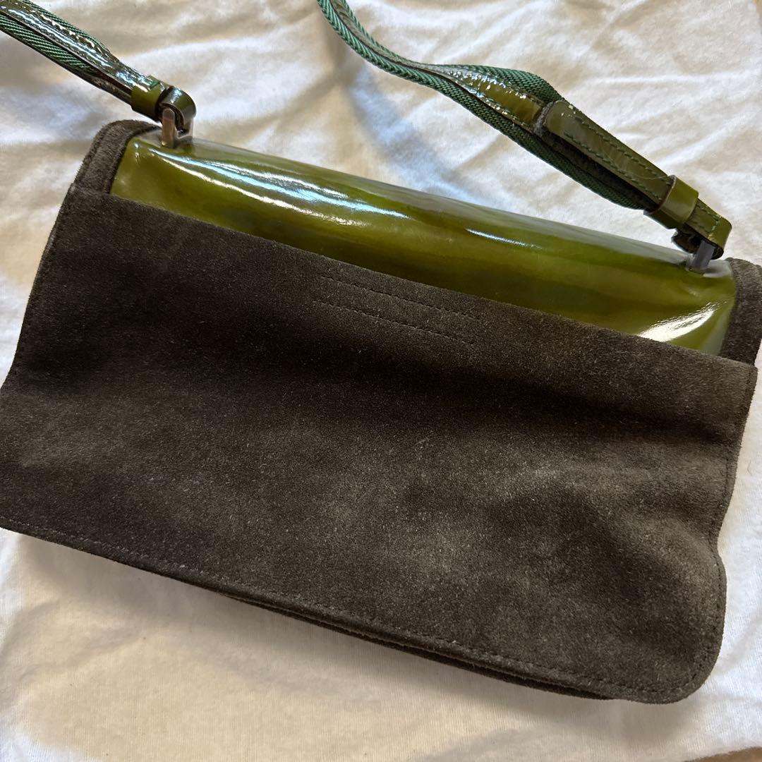 【ヴィンテージ】PRADA スエード クラッチバッグ ダークブラウン