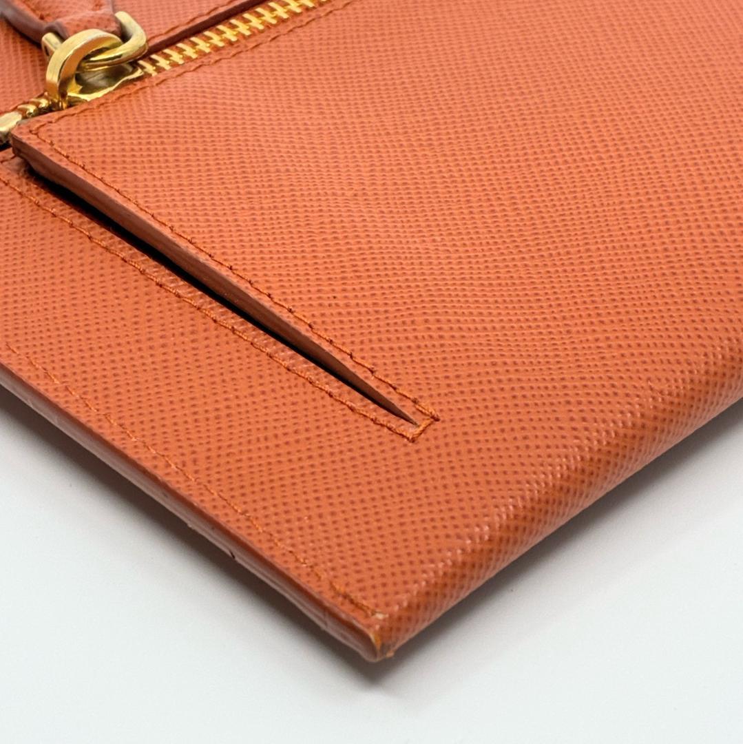 PRADA プラダ サフィアーノ レザー オレンジ 長財布 A1357A3