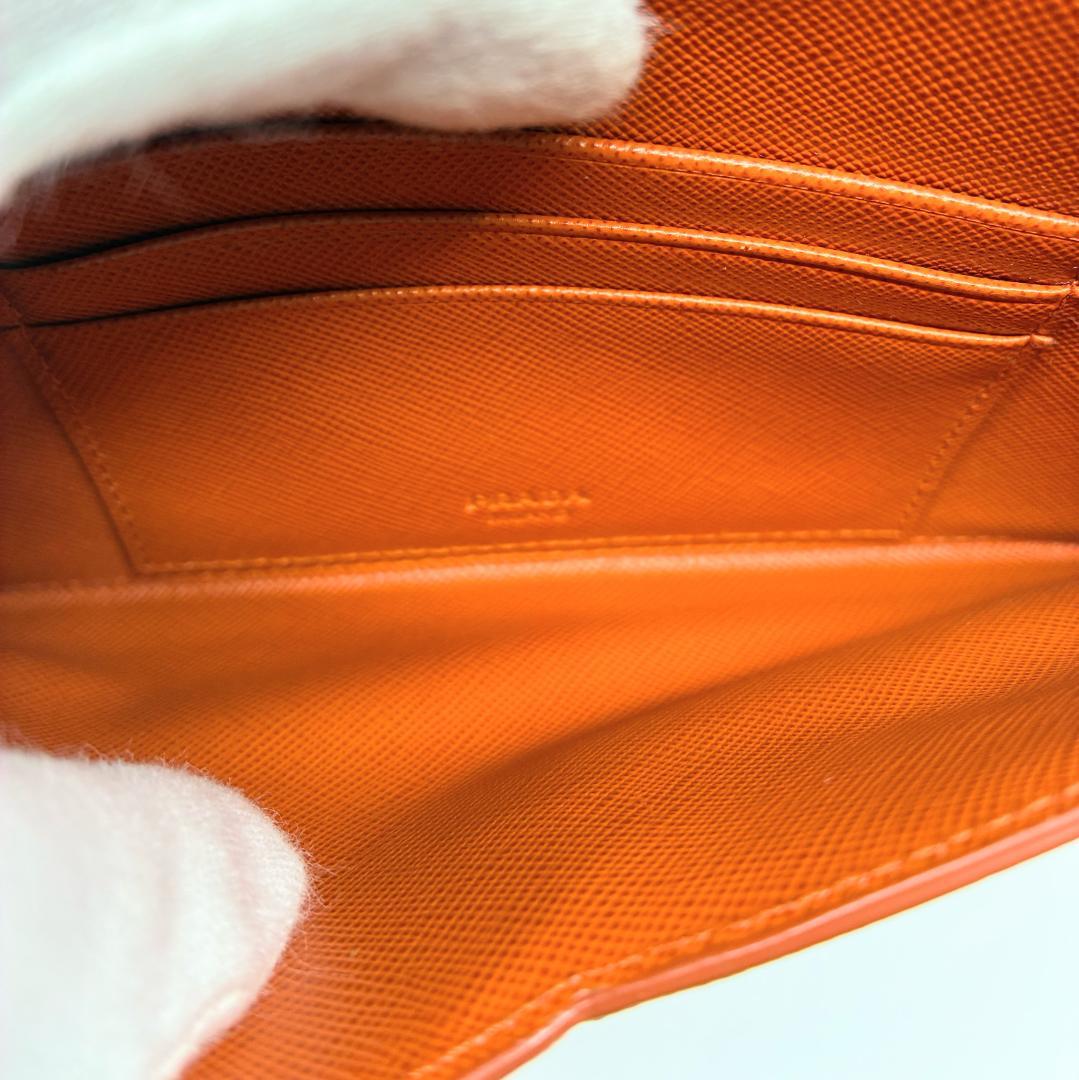 PRADA プラダ サフィアーノ レザー オレンジ 長財布 A1357A3