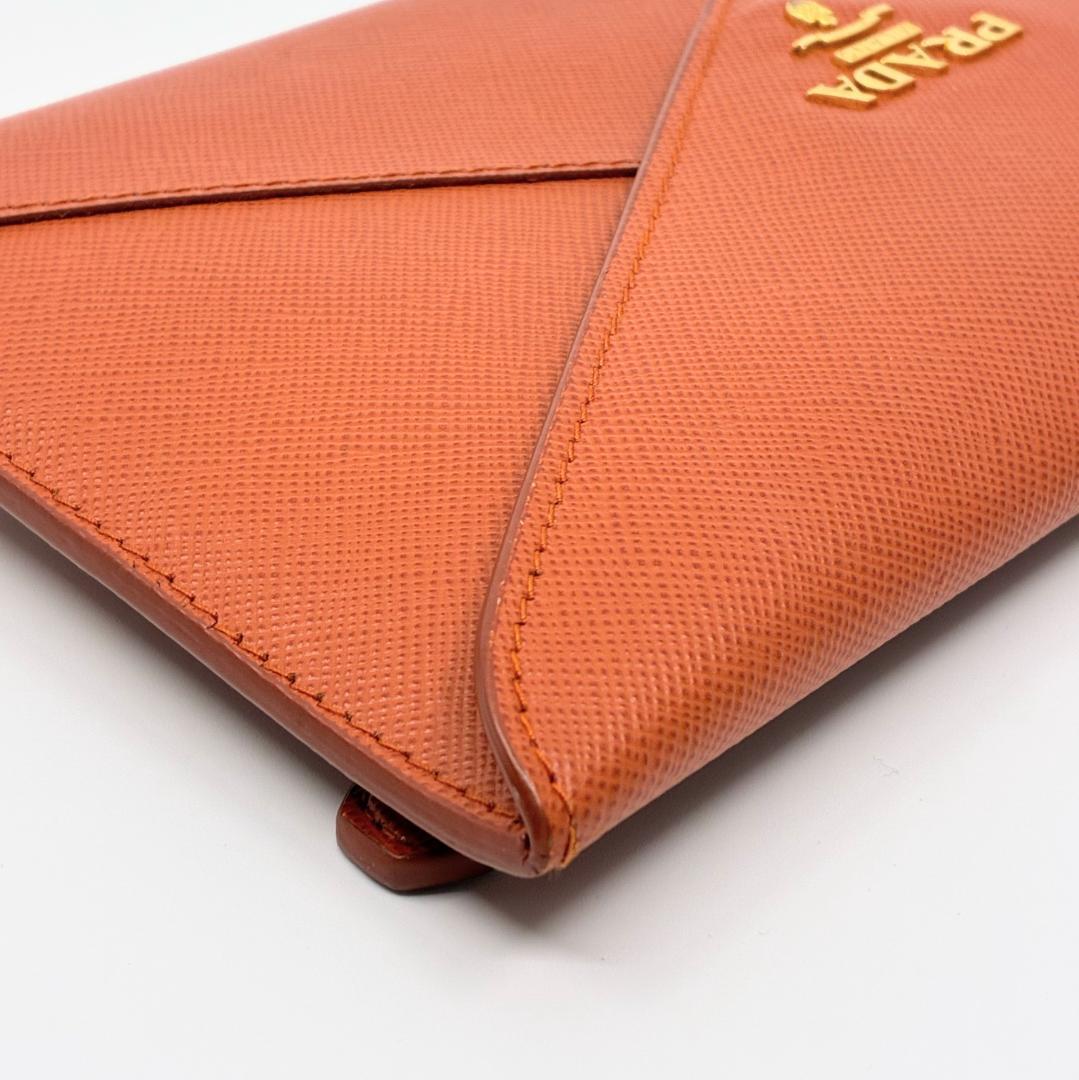 PRADA プラダ サフィアーノ レザー オレンジ 長財布 A1357A3