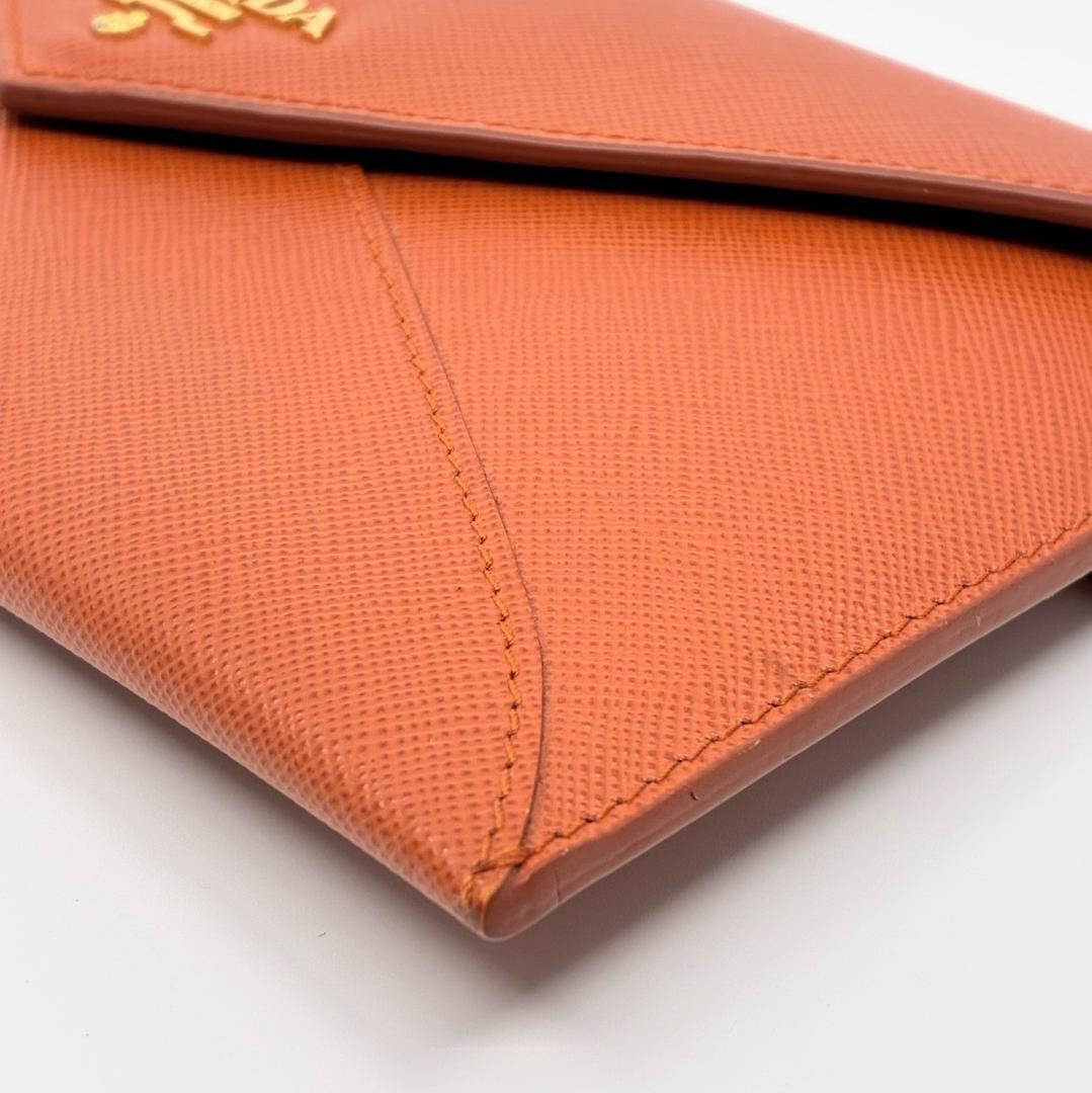 PRADA プラダ サフィアーノ レザー オレンジ 長財布 A1357A3