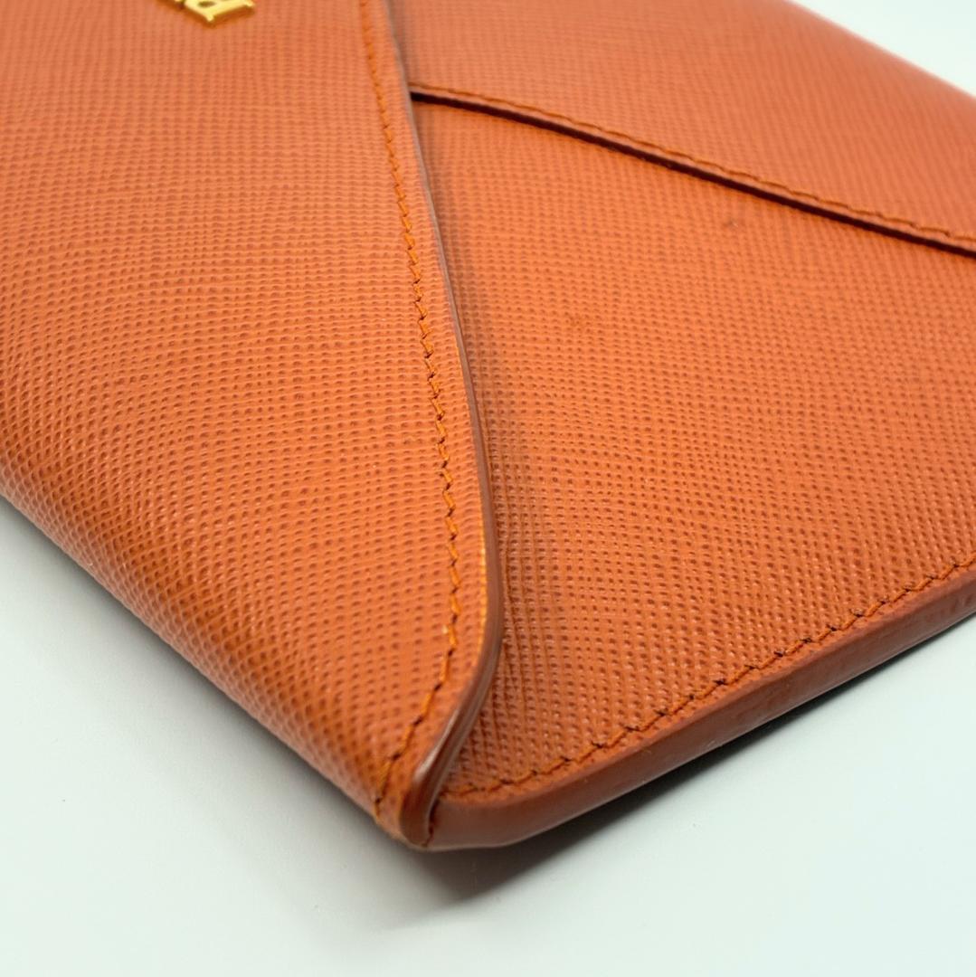 PRADA プラダ サフィアーノ レザー オレンジ 長財布 A1357A3