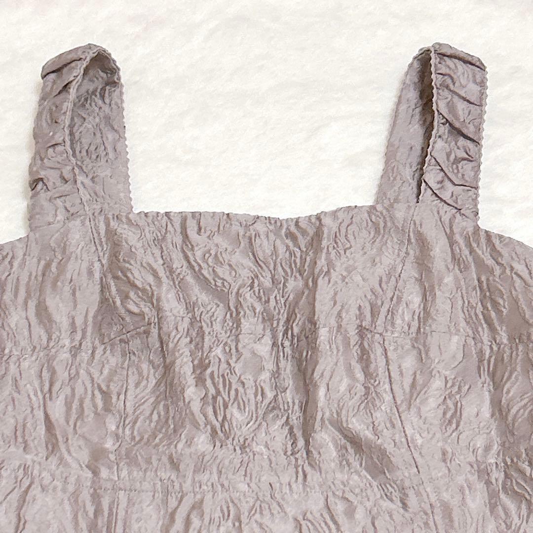 試着のみ／美品✨FRAY I.D ワイドストラップフレアワンピース モカ S