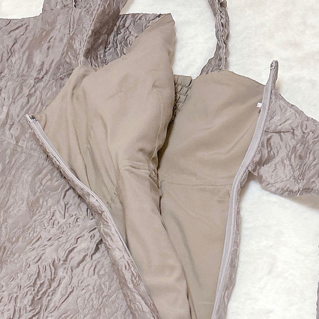 試着のみ／美品✨FRAY I.D ワイドストラップフレアワンピース モカ S