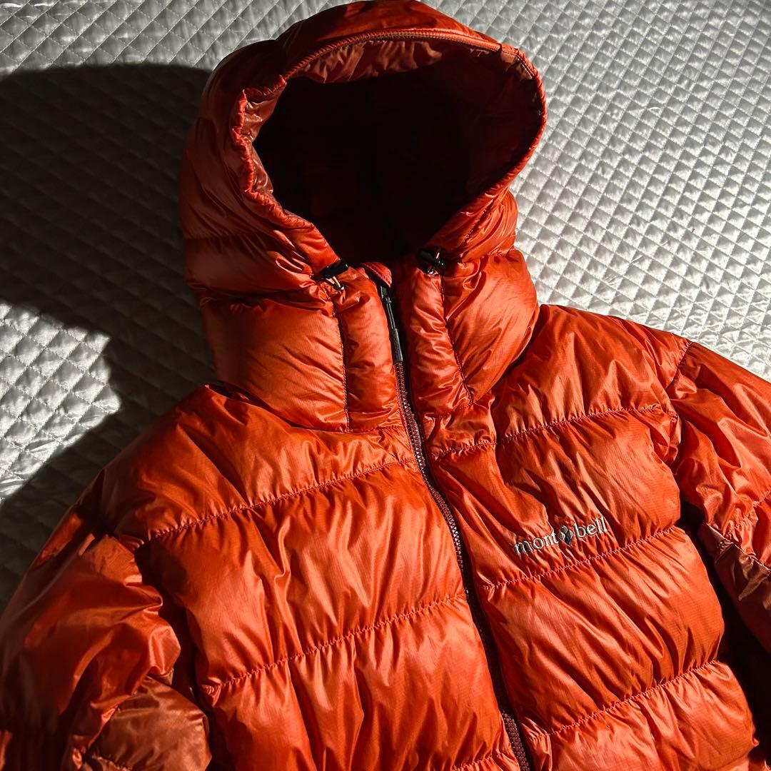 び*。様 mont-bell アルパインダウンパーカ オレンジ フード