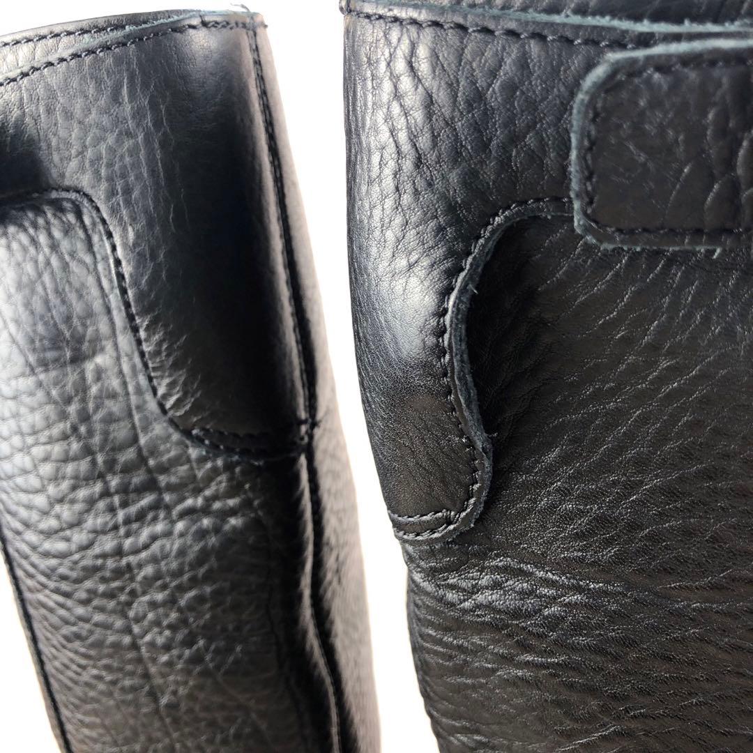 COACH 7Bブラックレザー ロングブーツ