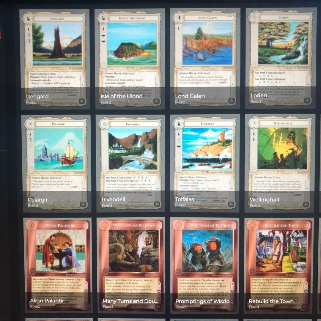 ミドルアース　カード　チャレンジデッキA ccg コンプ　指輪物語　希少