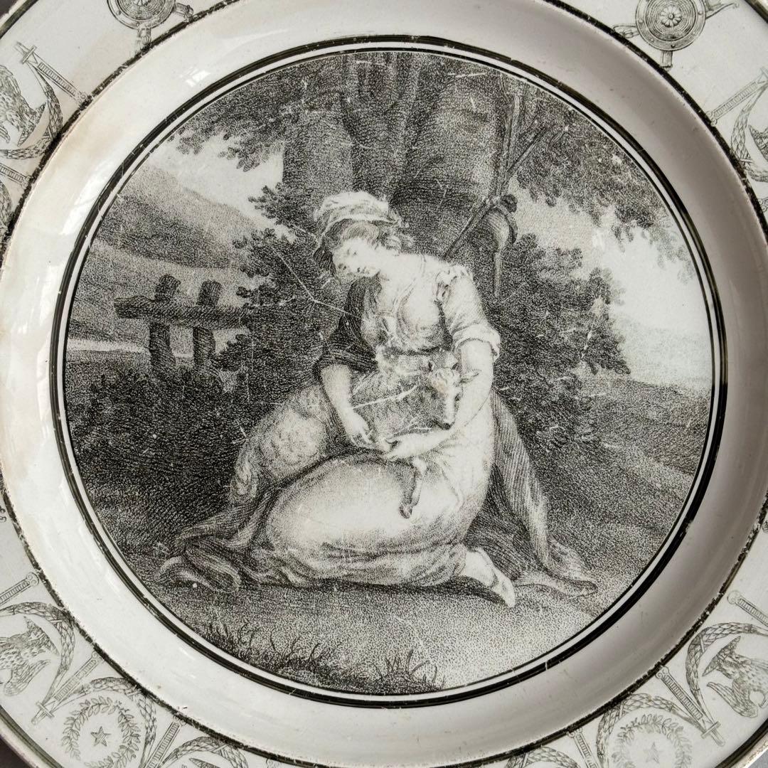 専用❣️フランスアンティーク クレイユ窯のグリザイユプレート