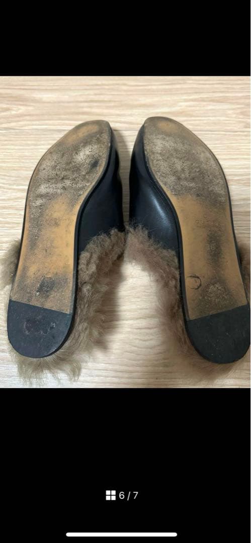 GUCCI ミュール レザー ホースビット プリンスタウン 36 黒