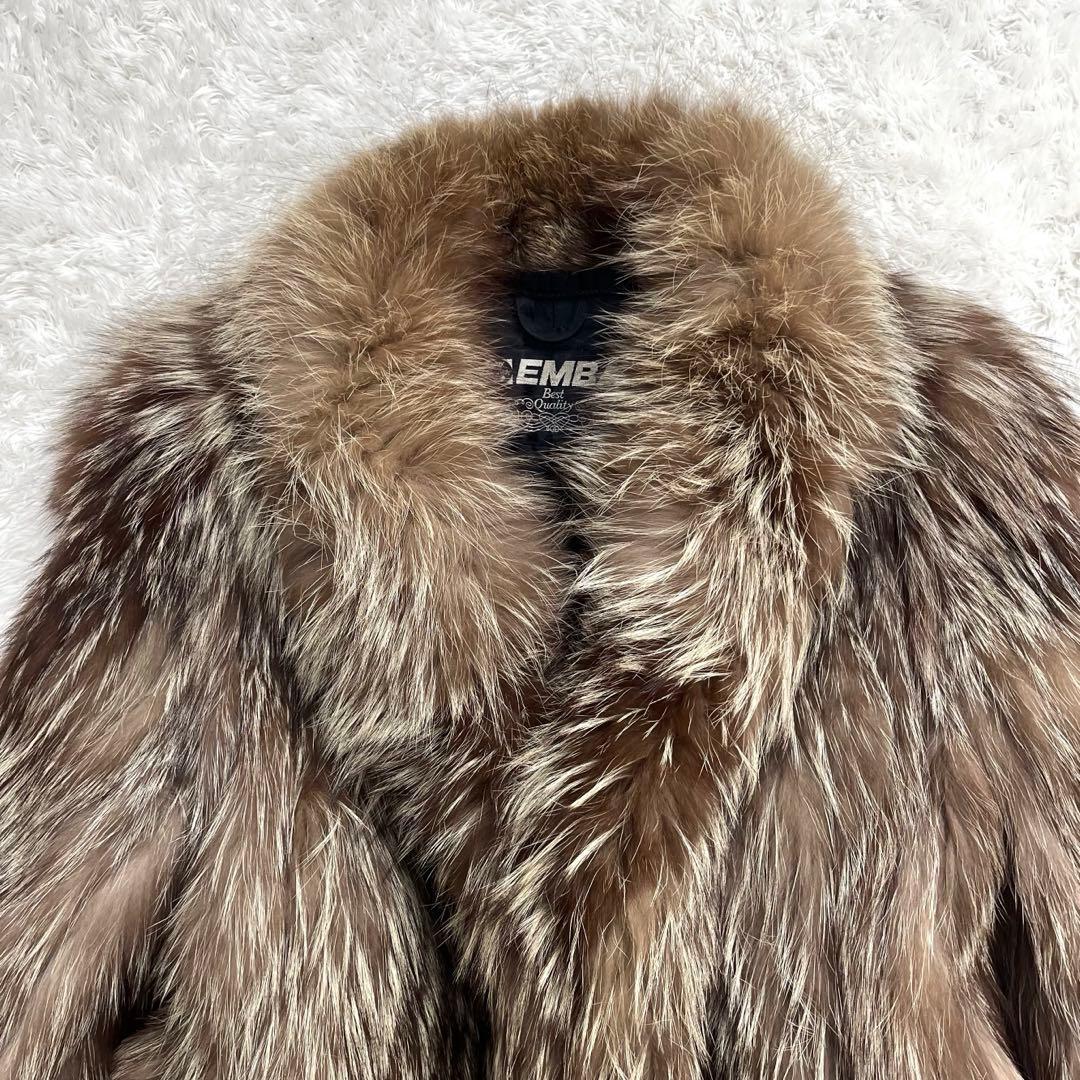 【美品】エンバ　シルバーフォックスファーコート ジャケット M相当