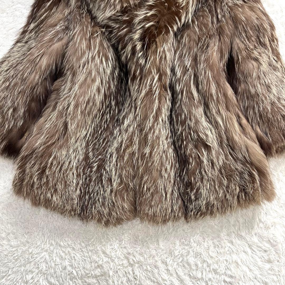 【美品】エンバ　シルバーフォックスファーコート ジャケット M相当