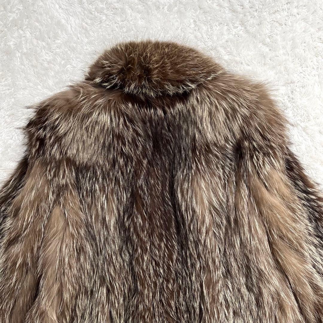 【美品】エンバ　シルバーフォックスファーコート ジャケット M相当