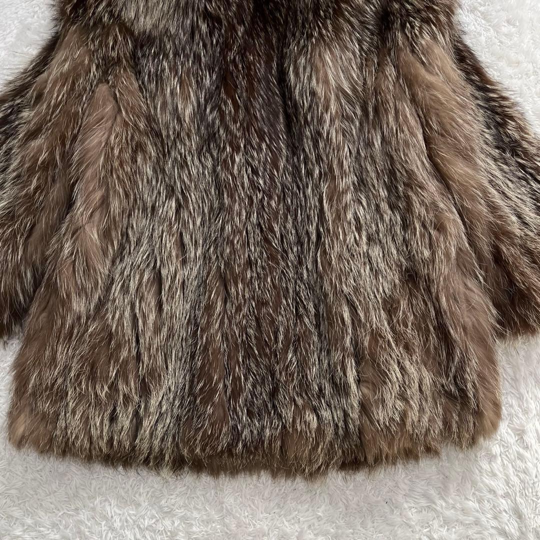 【美品】エンバ　シルバーフォックスファーコート ジャケット M相当