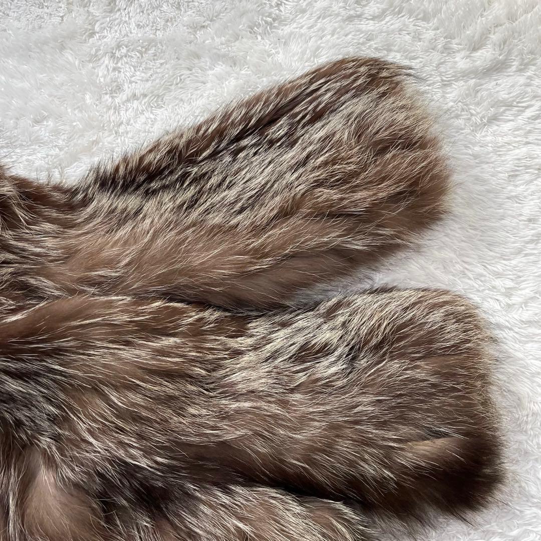 【美品】エンバ　シルバーフォックスファーコート ジャケット M相当