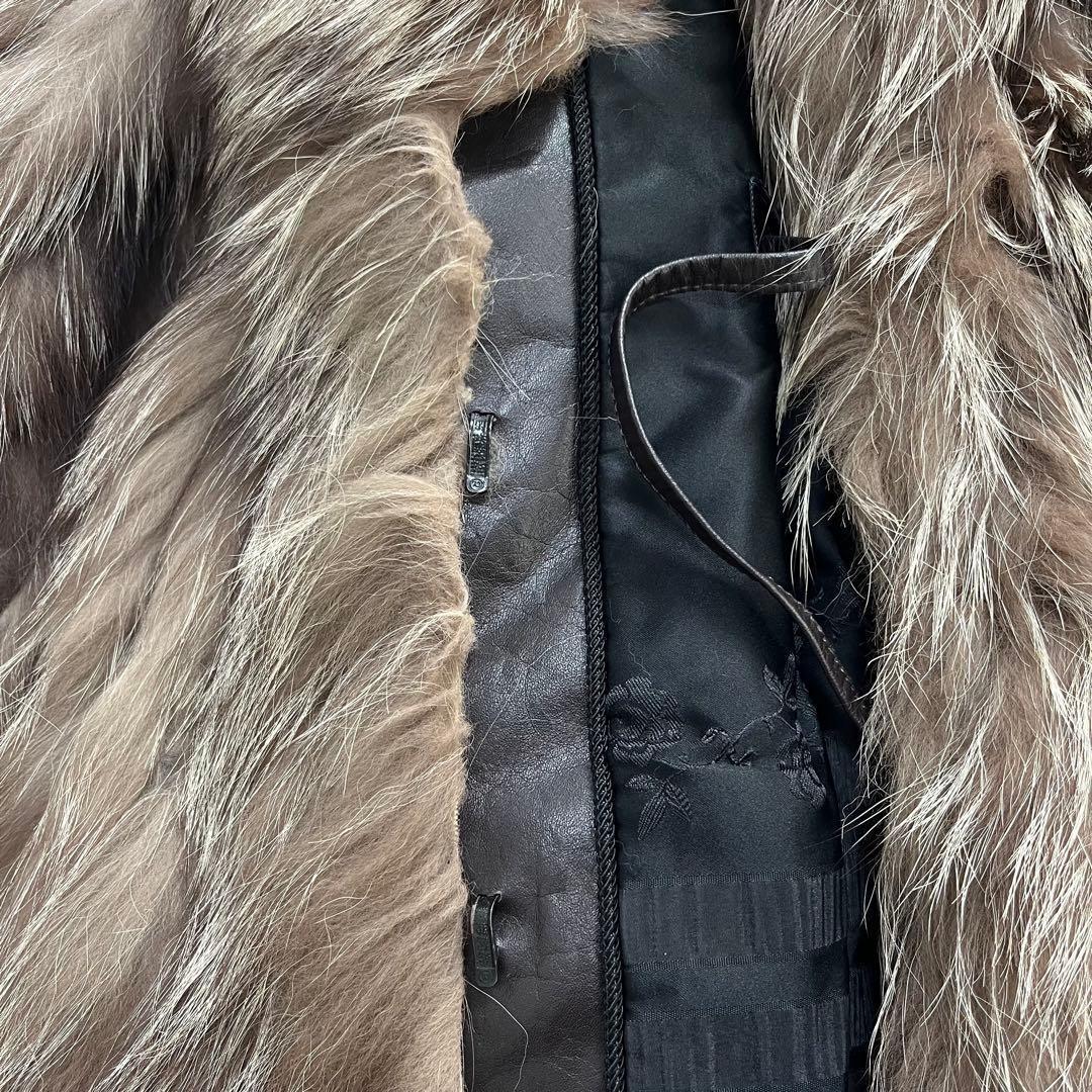 【美品】エンバ　シルバーフォックスファーコート ジャケット M相当