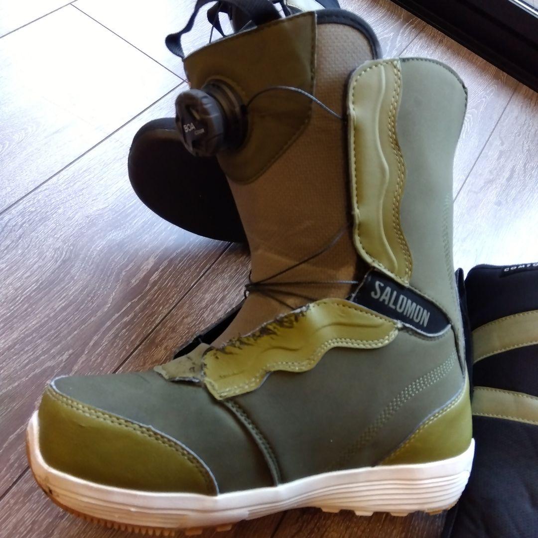 スノボー　ブーツ　カーキ色　SALOMON BOA SJ BOA 24.5cm