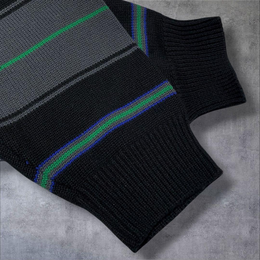 柄 ニット バギー デニム コーデ シティーボーイ c-boy style