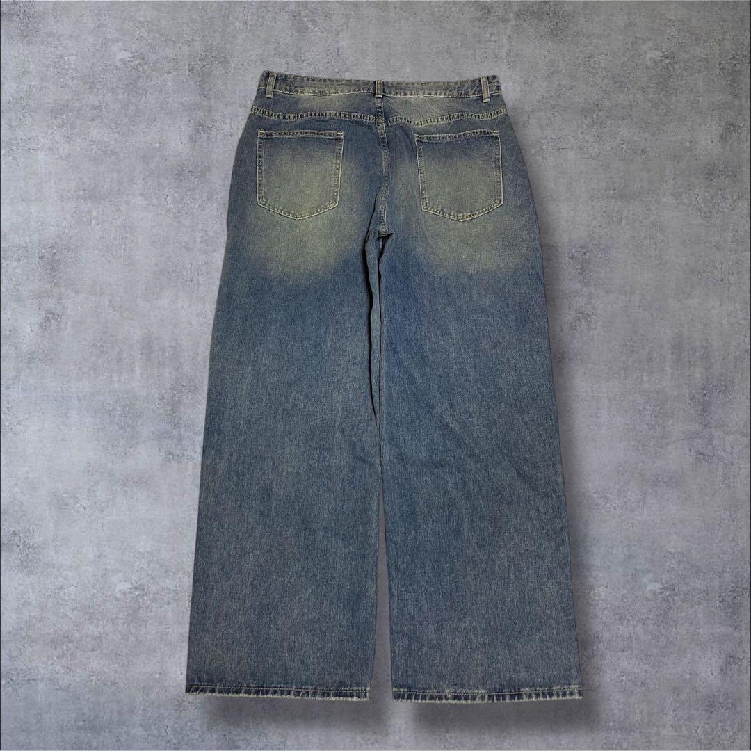 柄 ニット バギー デニム コーデ シティーボーイ c-boy style