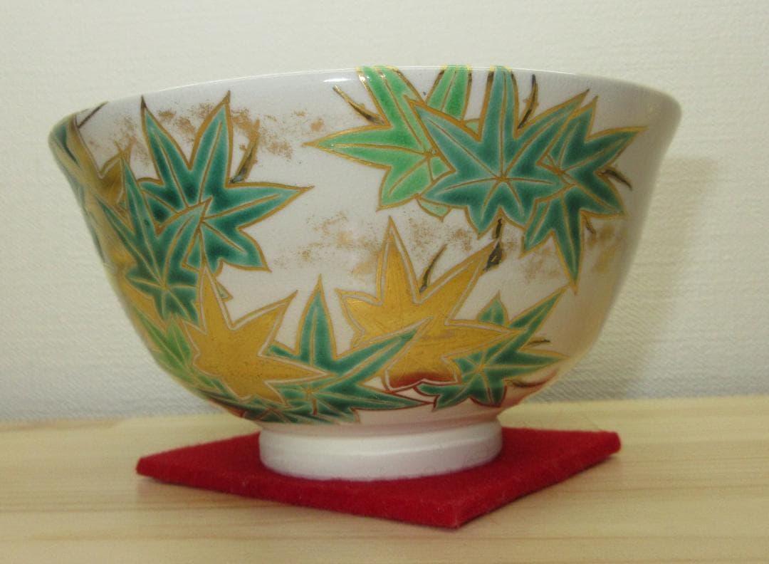 専用 送料込【逢絢亭】茶道具 茶碗 京焼 青楓の図 竜谷窯 宮川香雲 共箱入り